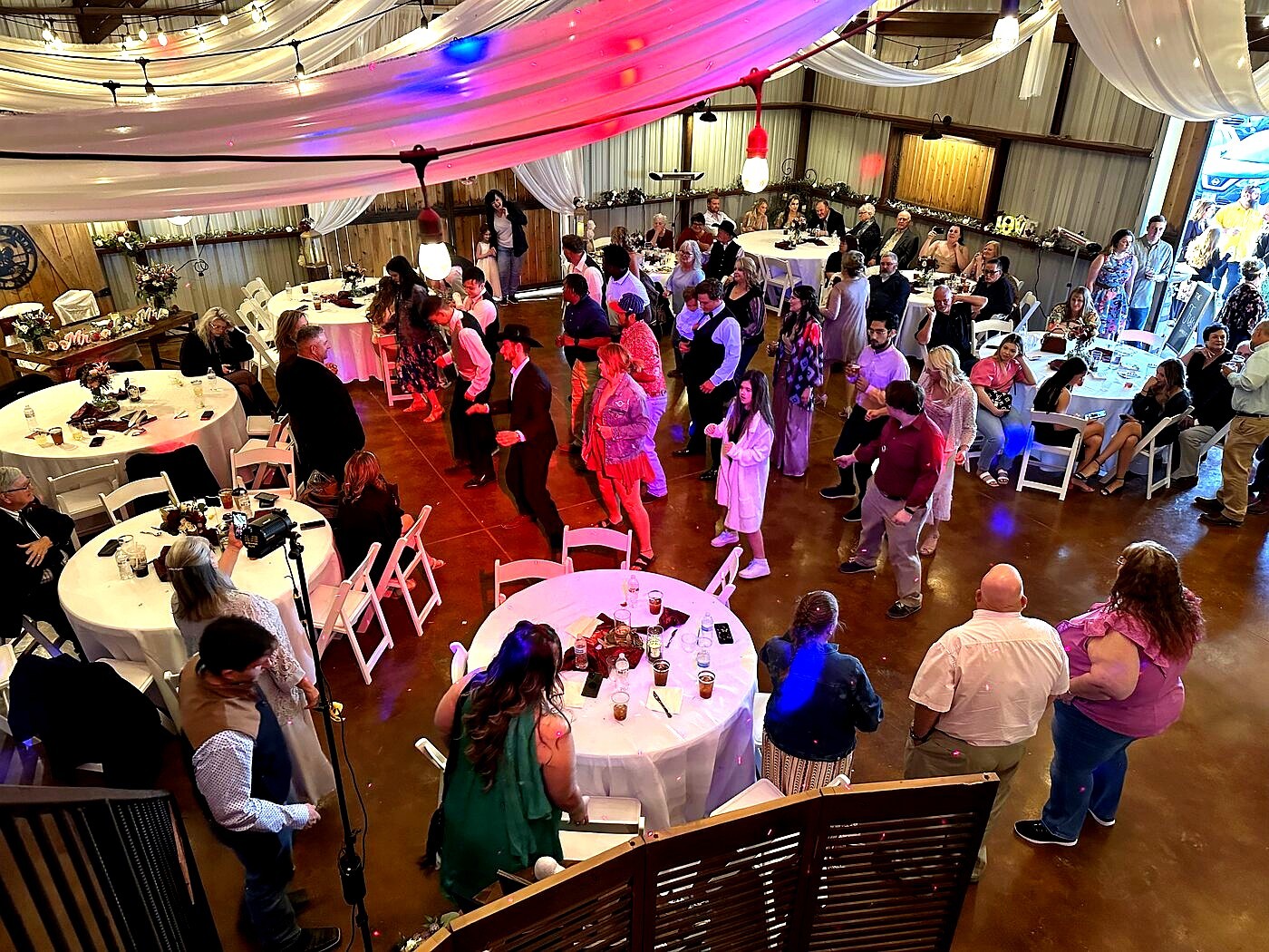 Professional DJ setup and dance lighting